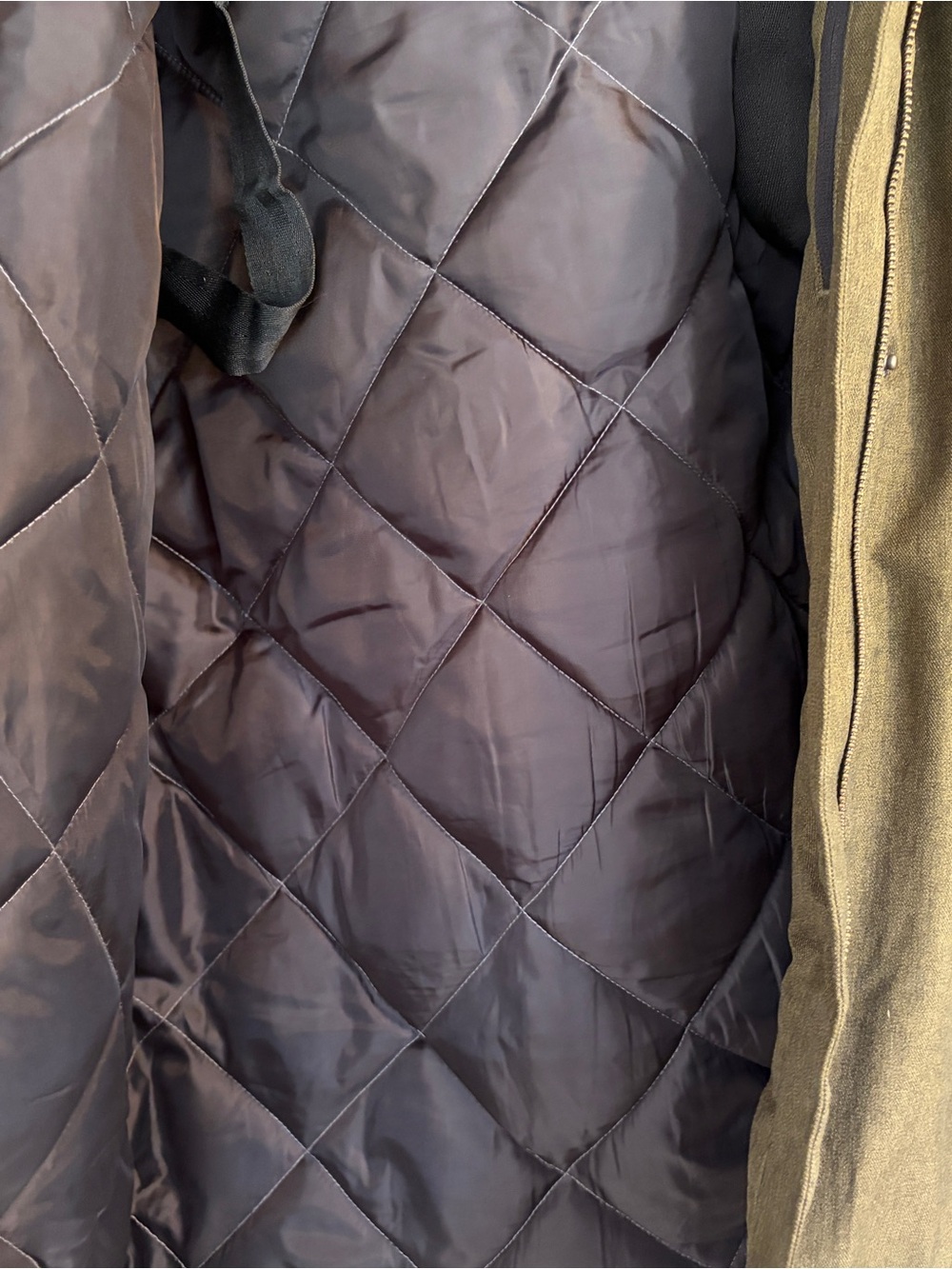 Roots Olive Green Women’s Quilted Hooded Puffer Coat - Picture 3 of 10